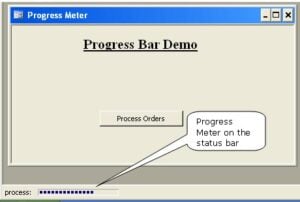 Progress Meter On Status Bar