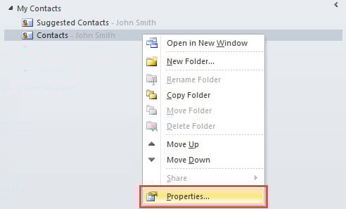 Access Folder Properties