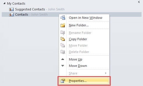 Access Folder Properties