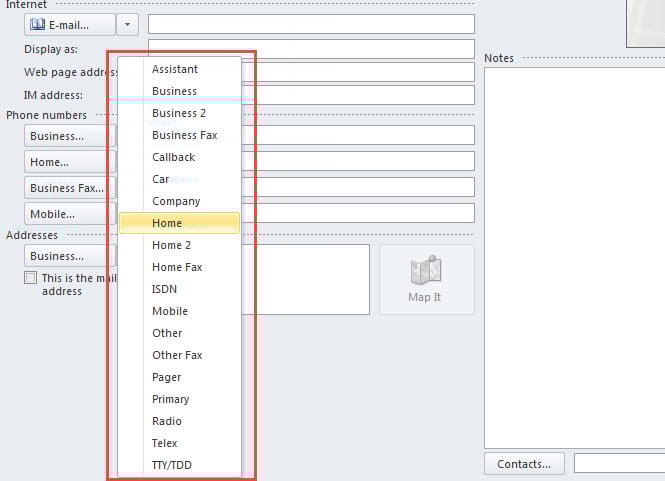 Customize the Phone Number Fields