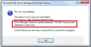 Update A Read-Only Database In SQL Server