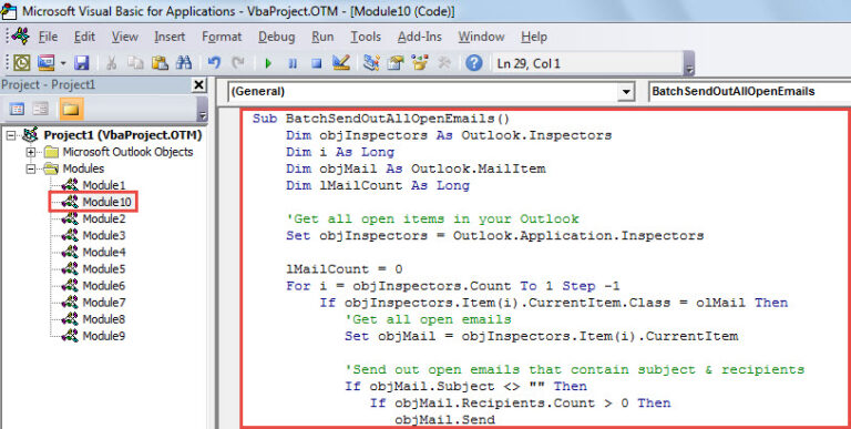 How to Batch Send All Open and Composed Emails in Your Outlook