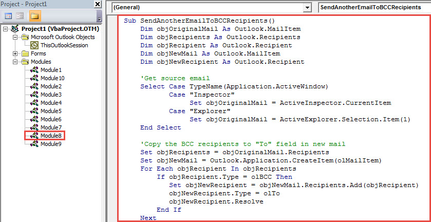 VBA Code - Send a Second Email to the BCC Recipients