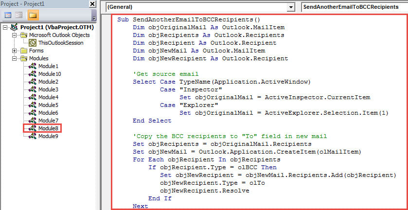 VBA Code - Send a Second Email to the BCC Recipients