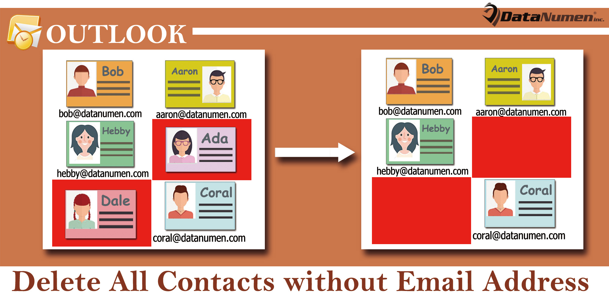 Batch Delete All Contacts without Email Address in Your Outlook