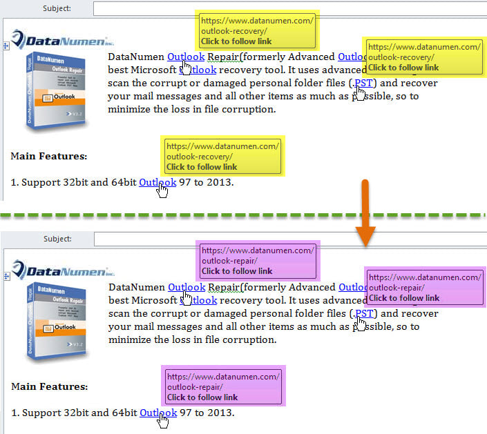 Multiple Hyperlinks' Addresses Are Changed