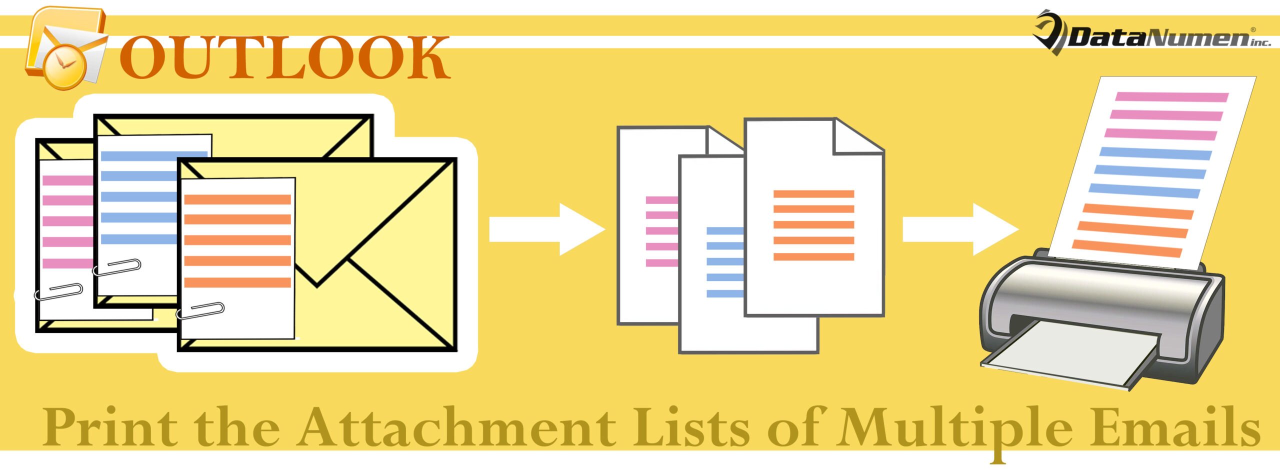 Print the Attachment Lists of Multiple Outlook Emails