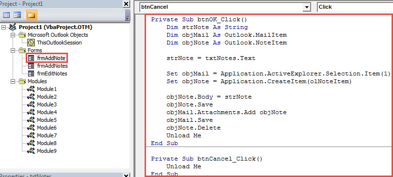 "frmAddNote" Code