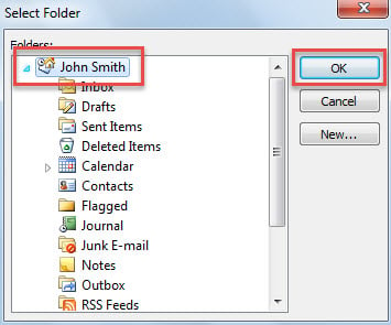 Select Outlook File
