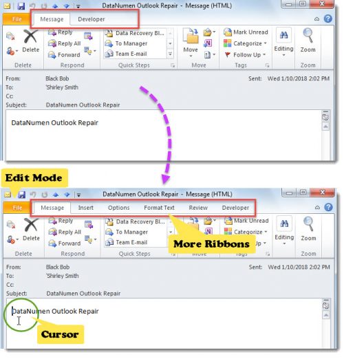 How to Open Received/Sent Emails in "Edit" Mode Automatically with ...