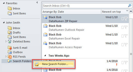 New Search Folder