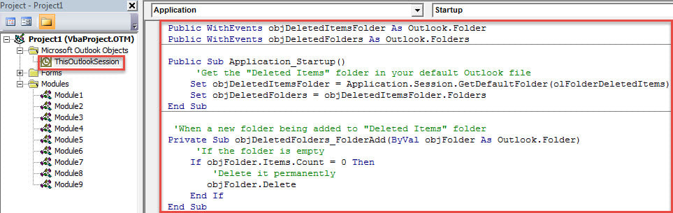 VBA Code - Auto Permanently Delete Empty Folders