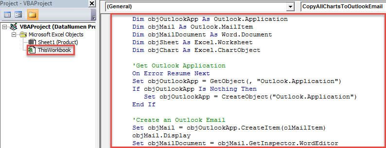 VBA Code - Batch Copy All Charts from an Excel Workbook to an Outlook Email