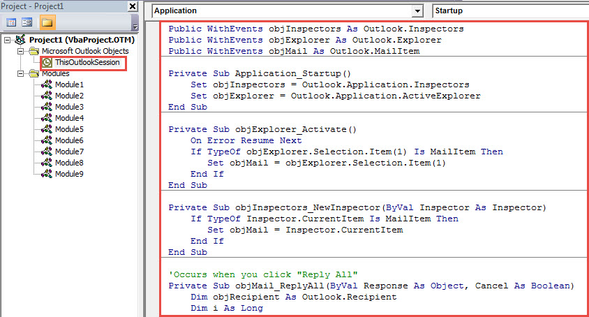 VBA Code - Quickly Exclude Original "CC" Recipients when Using "Reply All"