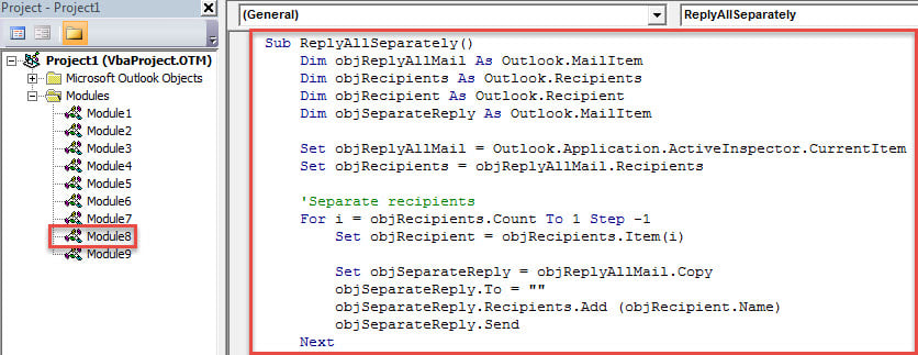 VBA Code - Reply an Email to All Its Original Senders & Recipients Separately