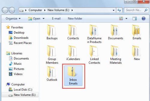 how to zip a folder of emails in outlook