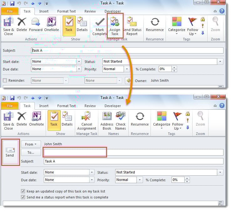 assign a task in outlook assign a task in outlook