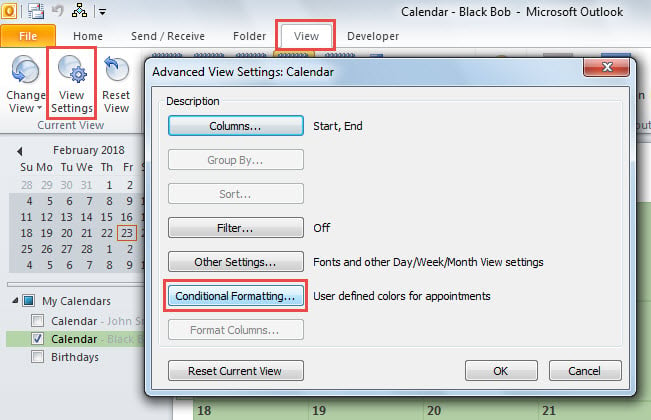 Conditional Formatting