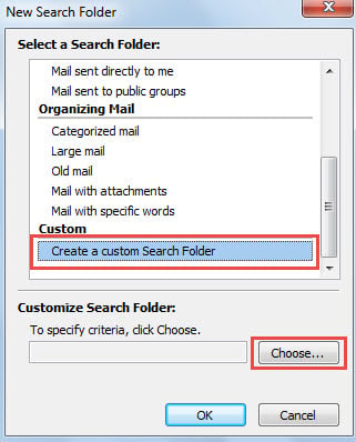 Create a Custom Search Folder