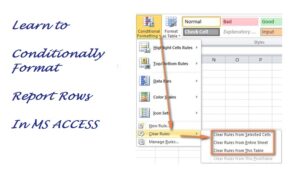 How to Conditionally Format Report Rows in MS Access