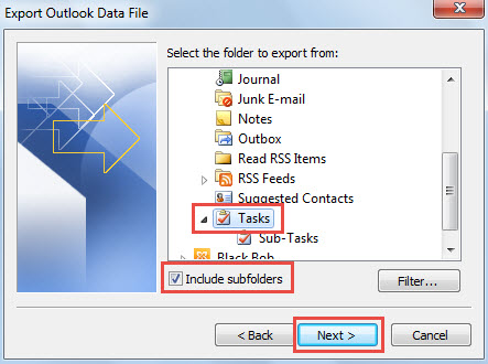 Select Task Folder