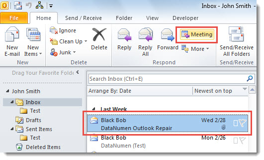 Click "Meeting" Button