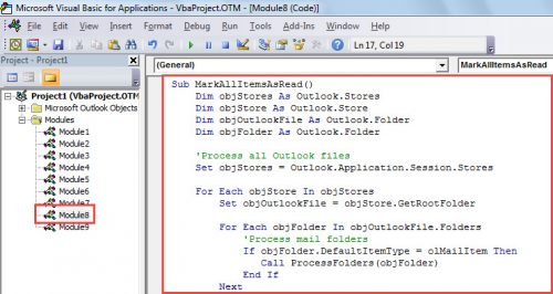 How to Batch Mark All Emails as Read in All Outlook Folders with VBA