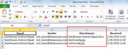 How to Auto Export the Attachment Information of Incoming Outlook ...