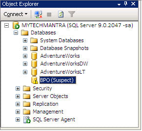 Recover A Suspect MSDB Database In SQL Server
