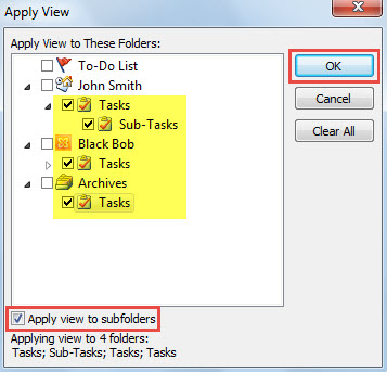 Select Other Task Folders