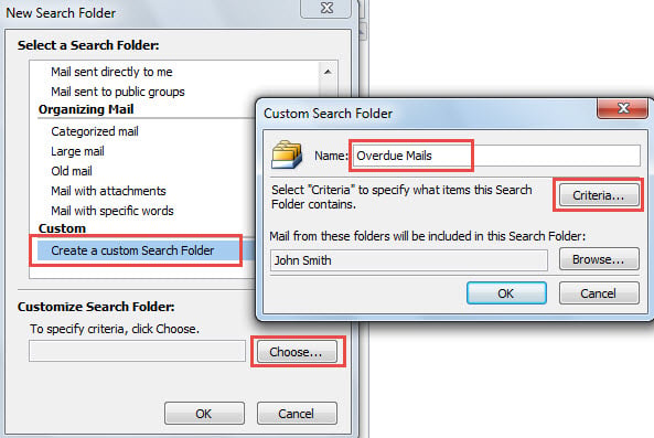 Create Custom Search Folder