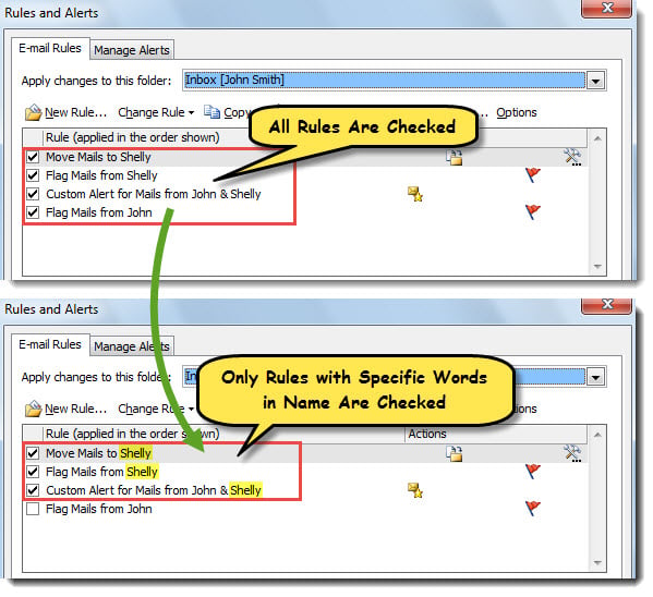 Specific Rules That Contain Specific Keyword