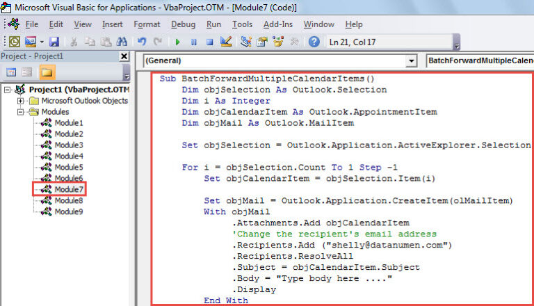 2 Methods to Batch Send Multiple Calendar Items via Outlook Email