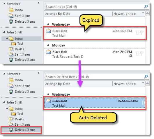 Auto Deleted Expired Emails from a Specific Sender