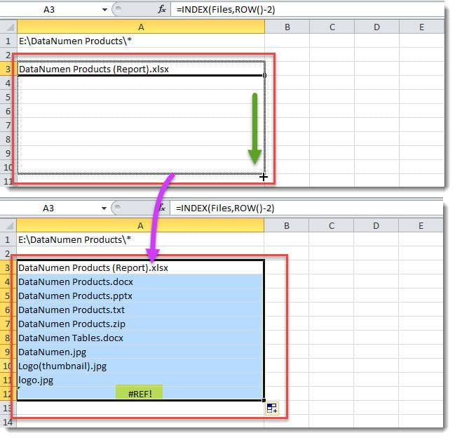 Copy Function Down Several Rows Until See Error