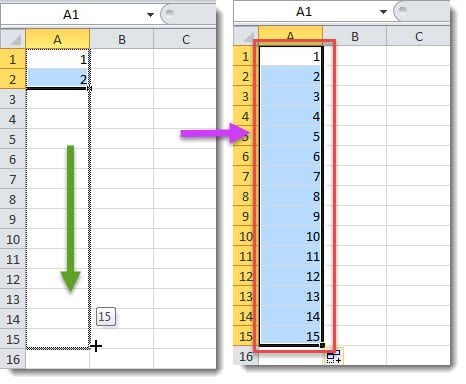 Enter Sequential Numbers