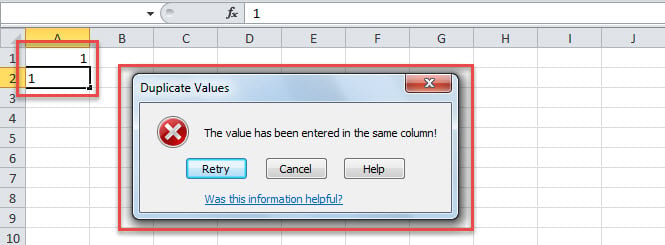 Error in Case of Duplicate Values in a Column