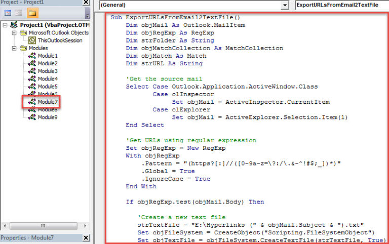 How to Quickly Extract All URLs from an Outlook Email to a Text File