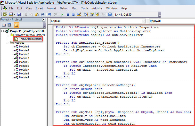 VBA Code - Auto Use Different Font Colors for Replying and Forwarding Emails