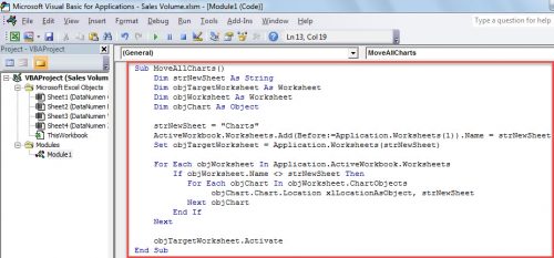 2 Ways to Batch Move All Charts from All Existing Worksheets to a New ...