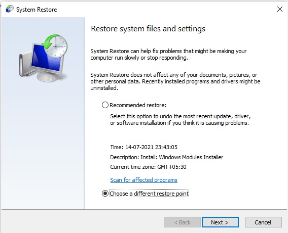 Windows System Restore