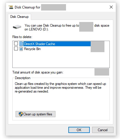 Disk Cleanup in Windows