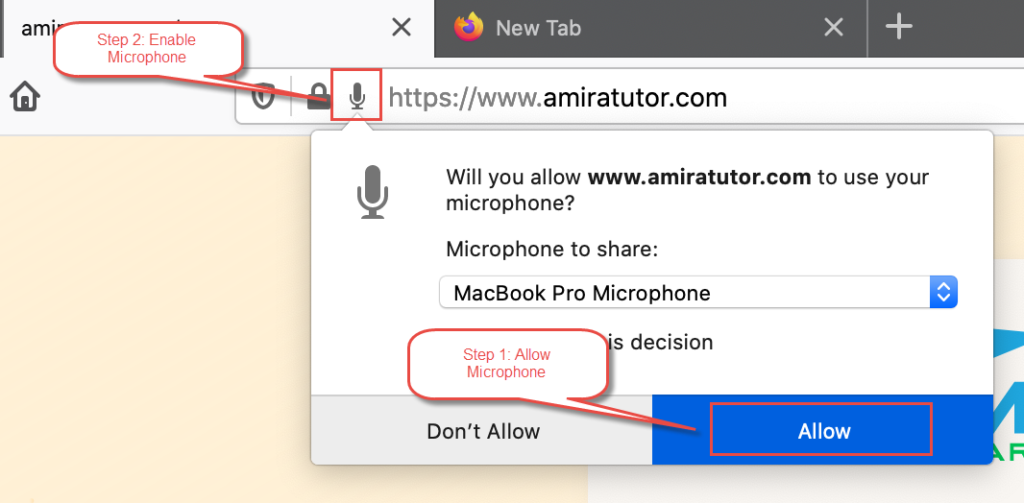 Enable Microphone in FireFox