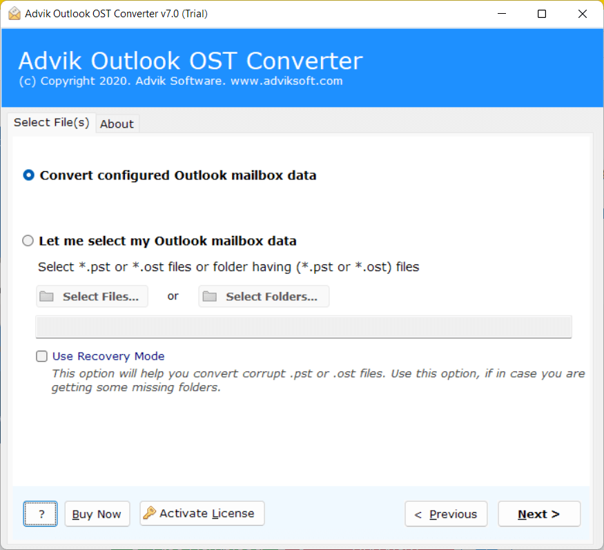 Advik OST to PST Converter