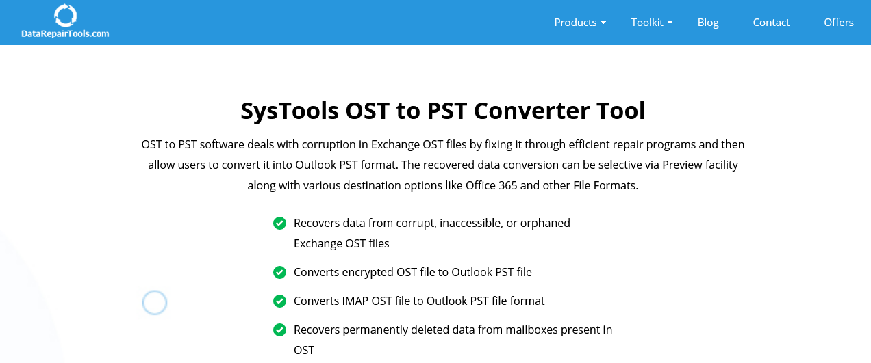 DataRepair tools OST to PST Converter Tool