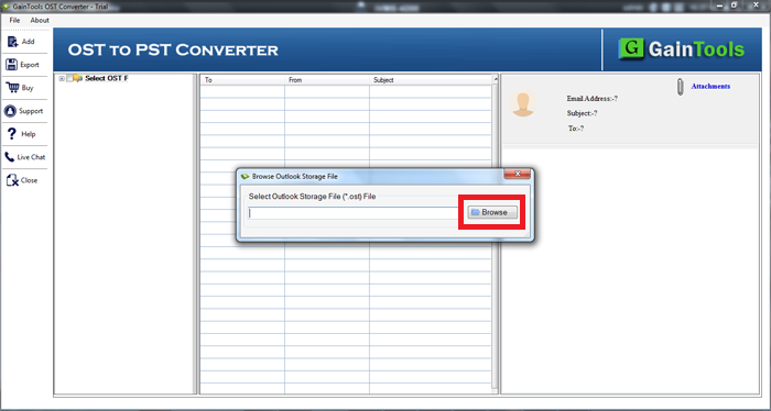 GainTools OST to PST Converter