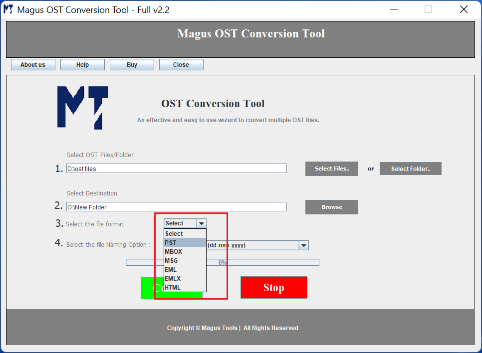 Magus OST to PST Converter