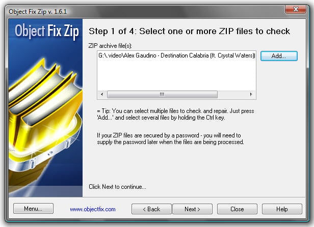 Object Fix Zip
