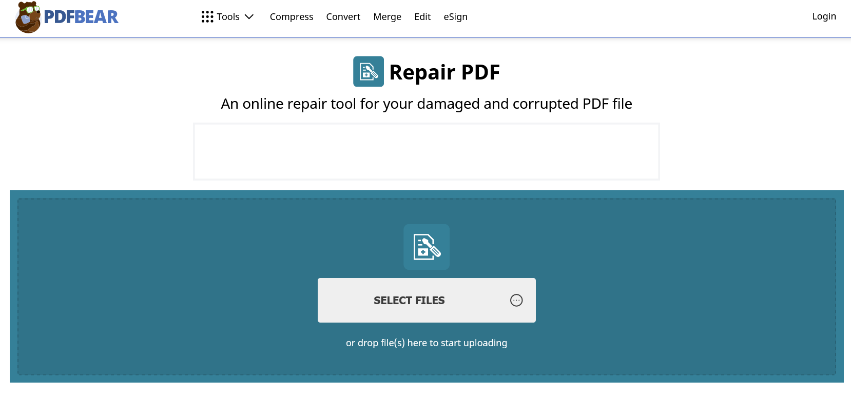 PDFBear PDF Repair