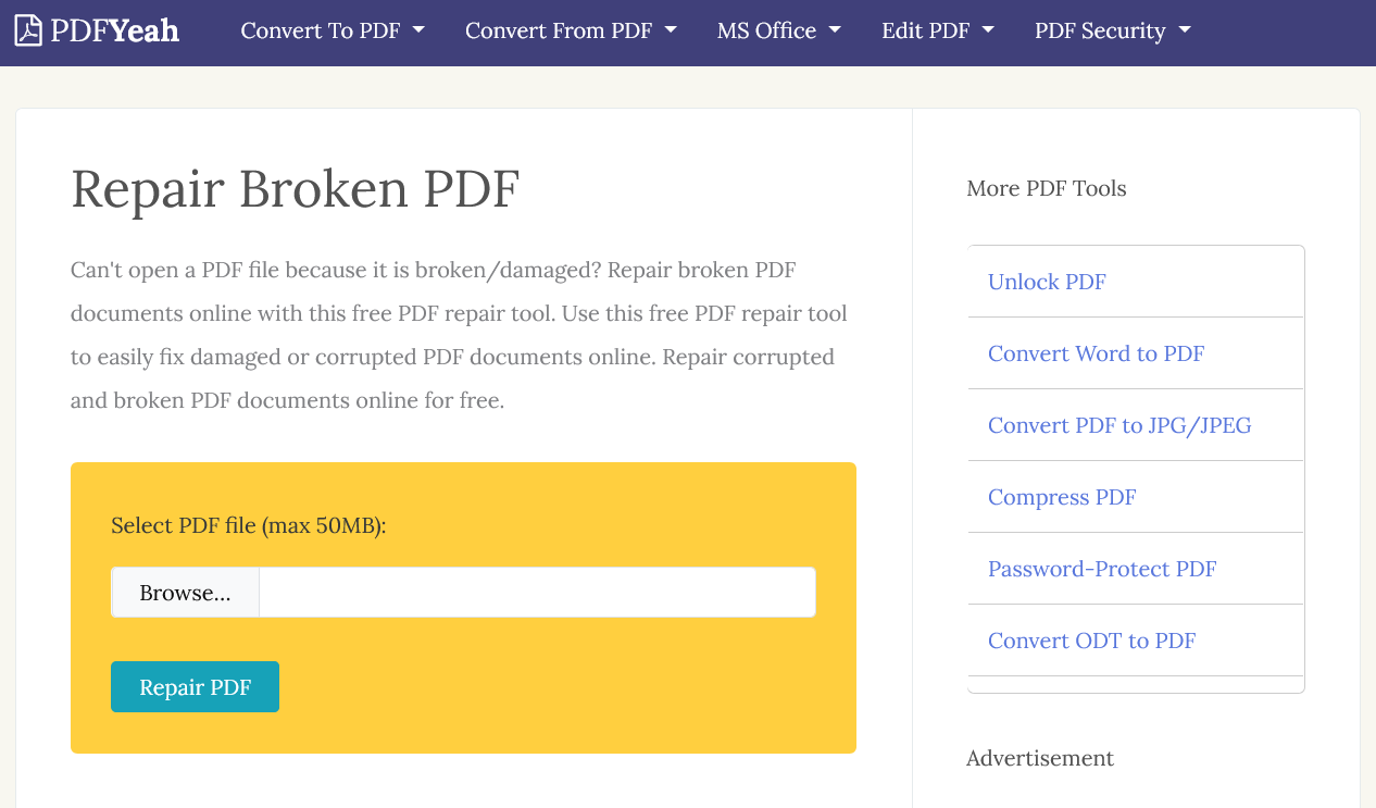PDFYeah PDF Repair